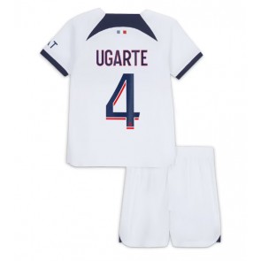 Paris Saint-Germain Manuel Ugarte #4 Replica Away Stadium Kit for Kids 2023-24 Short Sleeve (+ pants)
